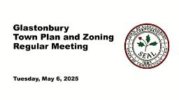 Town Plan and Zoning Meeting 5/6/2025