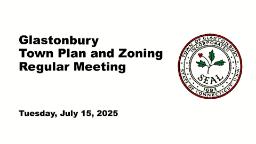 Town Plan and Zoning 7/15/2025
